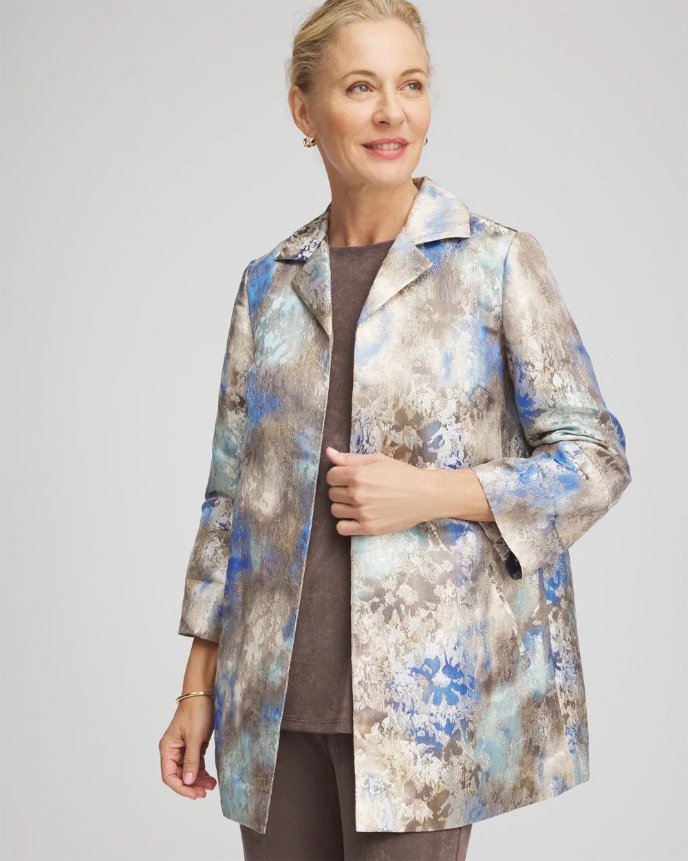 Travelers™ Collection Watercolor Jacquard Jacket | Chico's